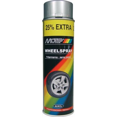 Motip Wheel Spray 04007C stříbrný akrylový lak na disky kol 500 ml