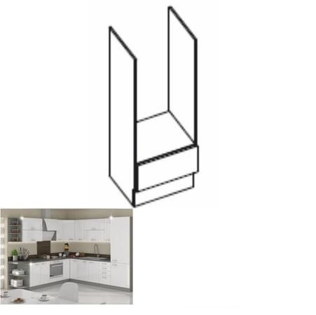 Skříňka dolní, bílá vysoký lesk, PRADO 40 D 4S Tempo Kondela