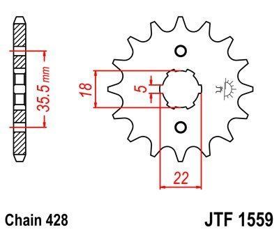 JT Sprockets Řetězové kolečko JTF 1559.14