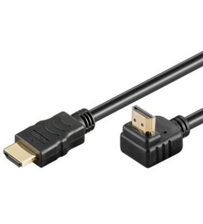 HDMI Standard Speed+Ethernet kabel, zlacený zahnutý konektor 270° 10m