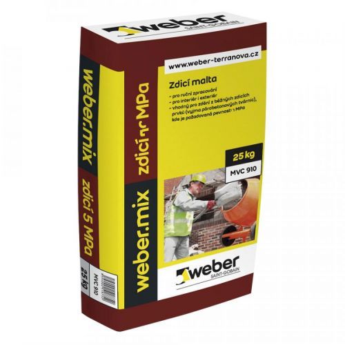 Weber.mix zdící malta pevnost v tlaku 10MPa 25kg/bal