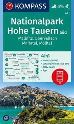Kompass 49 NP Hohe Tauern/Vysoké Taury jih, Mallnitz, Obervellach 1:50 000 turistická mapa