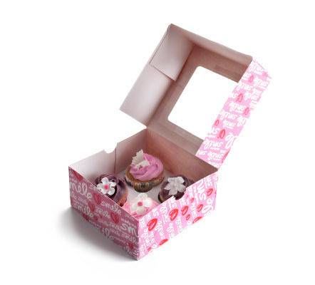 Krabička na cukroví - růžová 2ks na  16x16cm Ibili