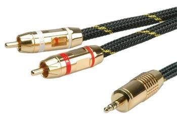 Roline Gold kabel jack 3,5M - 2x cinch(M), 5m