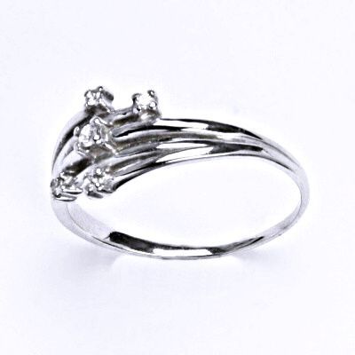 ČIŠTÍN s.r.o Stříbrný prsten s čirými zirkony, prsten ze stříbra T 1415 6393