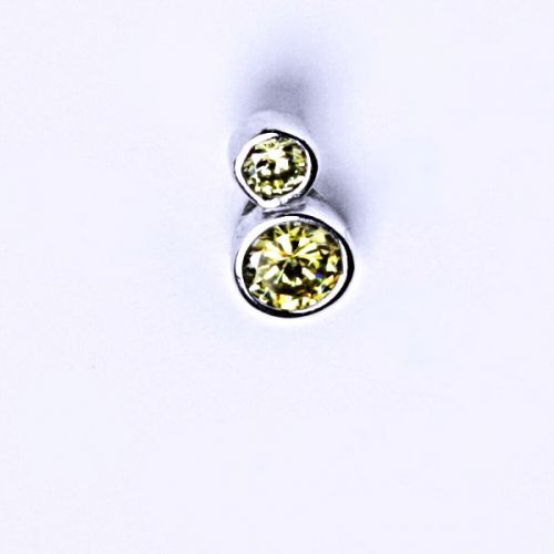ČIŠTÍN s.r.o Stříbrný přívěšek se žlutým syntetickým zirkonem, šperky VP130 12464