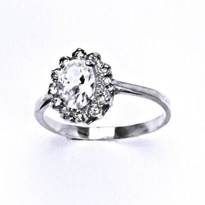 ČIŠTÍN s.r.o Stříbrný prsten, čiré zirkony, prstýnek ze stříbra, stříbro 5568