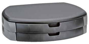 Stojan pod monitor, 2 x zásuvka A4, 450x350mm, černý