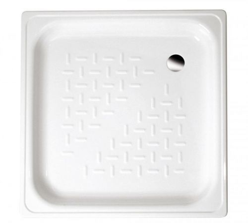 AQUALINE Smaltovaná sprchová vanička, čtverec 70x70x12cm, bílá ( PD70X70 )