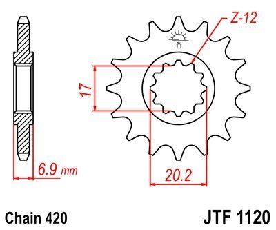 JT Sprockets Řetězové kolečko JTF 1120.15