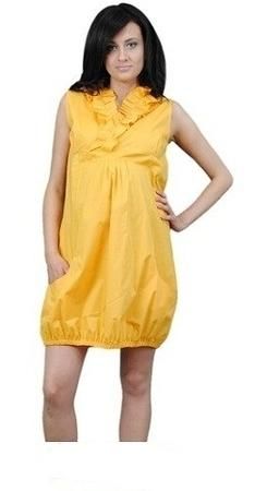 Dovoz EU Těhotenské šaty TULIPÁNEK - žlutá