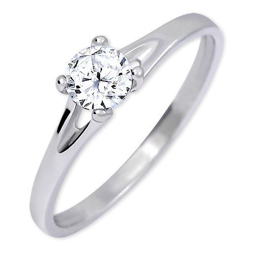 Brilio Silver Stříbrný zásnubní prsten s krystalem 426 001 00508 04 - 1,35 g 56 mm