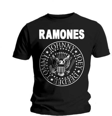 Rock Off Ramones Seal Mens Black T Shirt: L