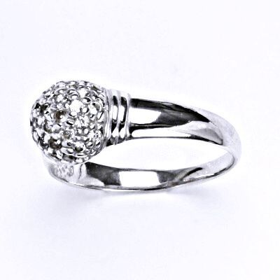 ČIŠTÍN s.r.o Stříbrný prsten s čirými zirkony, prsten ze stříbra T 1413 6392