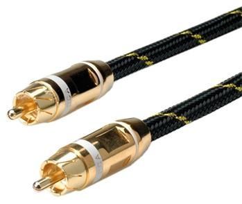 Roline Gold kabel cinch(M) - cinch(M), bílé konektory, 5m