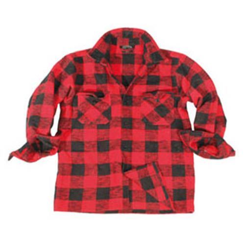 Košile dřevorubecká na knoflíky - červená-černá, 3XL