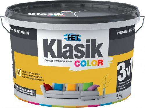 Malba interiérová HET Klasik Color žlutý pampeliškový, 4 kg