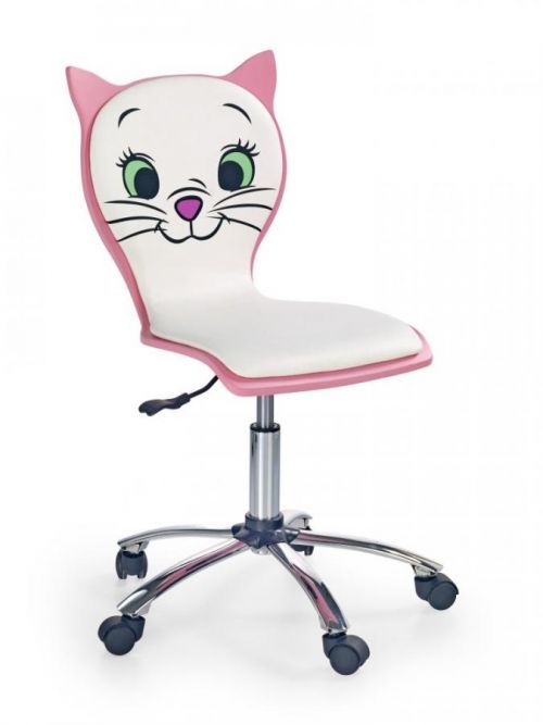 Dětská židle  KITTY II, bílo-růžová