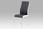 Jídelní židle šedá látka bílá koženka, chrom, DCL-433 GREY2 Akce, super cena, zlevněná doprava Autronic
