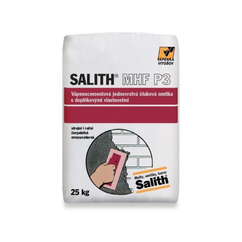 SALITH MHF P3 vápenocementová štuková omítka s vysokou přídržností, 25kg/bal