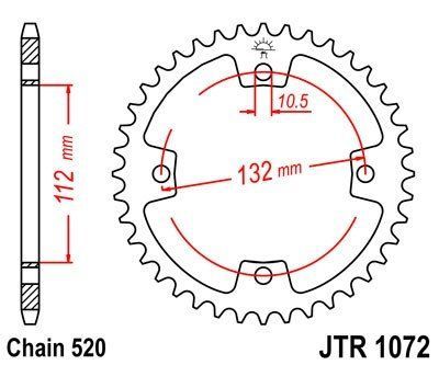 JT Sprockets Rozeta JTR 1072.38