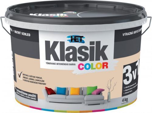 Malba interiérová HET Klasik Color béžový krémový, 4 kg