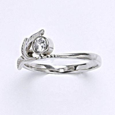 ČIŠTÍN s.r.o Stříbrný prsten s čirým zirkonem,prsten ze stříbra T 1064 6808