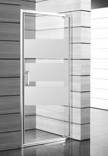 Sprchové dveře jednokřídlé 80 cm Jika LYRA Plus Stripy, bílý profil, L/P / H2543810006651