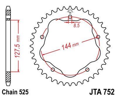 JT Sprockets Rozeta JTA 752.36