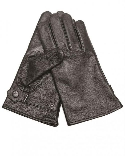 Dámské kožené rukavice kárované černé