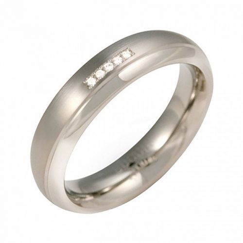 Boccia Titanium Titanový snubní prsten s diamanty 0130-09 48 mm