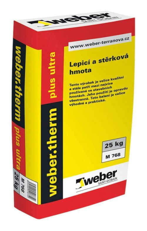 Cementová lepicí a stěrková hmota Weber.therm plus ultra, 25kg