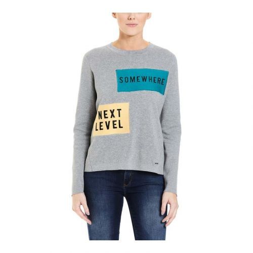 svetr BENCH - Jumper Badges Winter Grey Marl (MA1054)