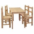 Jídelní set pro 4 osoby masiv borovice stůl 108x65 + 4 židle CORONA 2 vosk Akce, super cena, zlevněná doprava Idea