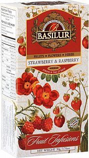 Basilur Fruit Strawberry & Raspberry nepřebal 25 x 2 g