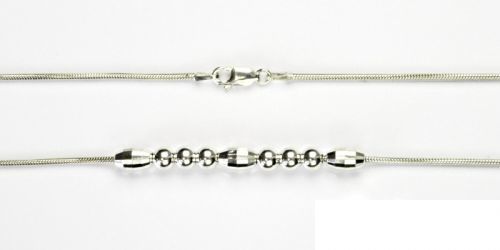 ČIŠTÍN s.r.o Stříbrný náhrdelník, náhrdelník ze stříbra, kuličky, stříbro, 7,96 g 3618