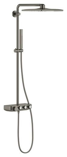 Sprchový systém Grohe EUPHORIA SMARTCONTROL na stěnu s termostatickou baterií kartáčovaný Hard Graphite 26508AL0