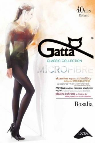 Gatta Rosalia Punčocháče 40 DEN 5-XL Fumo