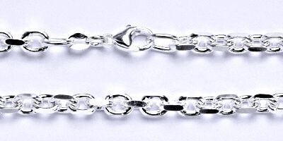 ČIŠTÍN s.r.o Stříbrný silný náramek, řetěz, šperk délka 19 cm,4 5912