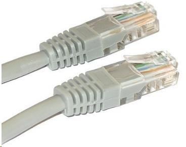 Patch kabel Cat5E, UTP - 0,25m, šedý
