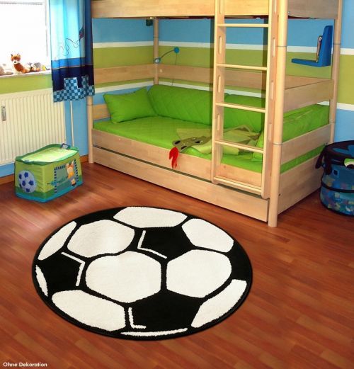 Dětský kusový koberec Prime Pile Fussball 100015 - 150x150 (průměr) kruh cm Hanse Home Collection koberce