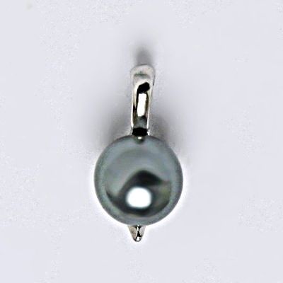 ČIŠTÍN s.r.o Stříbrný přívěšek s umělou šedočernou perlou 8 mm, šperk P 1215 7879