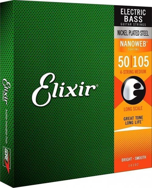 Elixir 14102 Bass NANOWEB Medium Long Scale