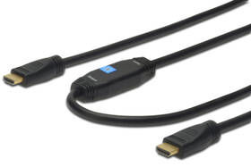 Digitus HDMI 1.4, 30m, ethernet, aktivní zesílení černý