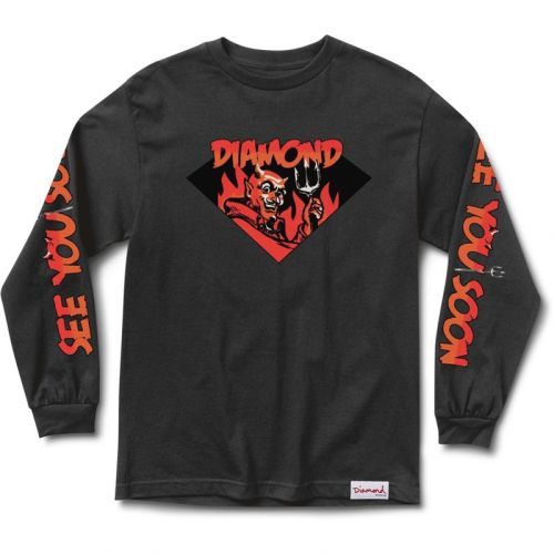 triko DIAMOND - See You Soon L/S Tee Black (BLK)