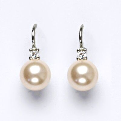 ČIŠTÍN s.r.o Náušnice s um. perlami, náušnice ze stříbra,sv.růžová perla se skutečným perleťovým leskem NK 1207 4227