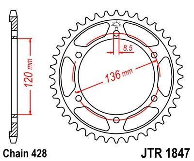 JT Sprockets Rozeta JTR 1847.55