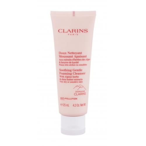 Clarins Soothing Gentle 125 ml čisticí pěnivý krém pro suchou a citlivou pleť pro ženy