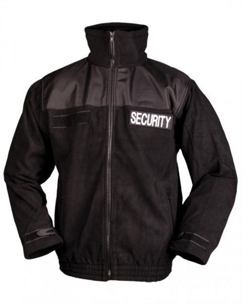 Bunda Mil-Tec Security Fleece - černá, S