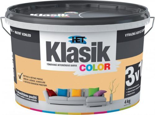 Malba interiérová HET Klasik Color žlutý banánový, 4 kg